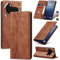 Jasonyu Coque pour Nothing Phone 3a,Housse Etui en Cuir PU Portefeuille [Antichoc] [Magnétique] [Porte Cartes] [Stand Fonction] Flip Coque (Brun)