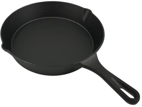 Chabrias Ltd 10/25cm Round Pre-Seasoned Cast Iron Skillet Frying Pans Non Stick Cookware for Indoor & Outdoor Use – Works on Grill, Oven, Stovetop & Induction