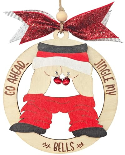 Decorazioni Natalizie Xmas Divertenti Pantaloni di Babbo Natale Go Ahead Jingle My Bells Ornamenti Esilaranti per le Vacanze Grande Decorazione da Appendere all'Albero Regalo Scherzoso Unico per