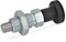 Ganter Normelemente GN 717-8-M16X1,5-BK-ST Rastbolzen, silber, 2 Stück