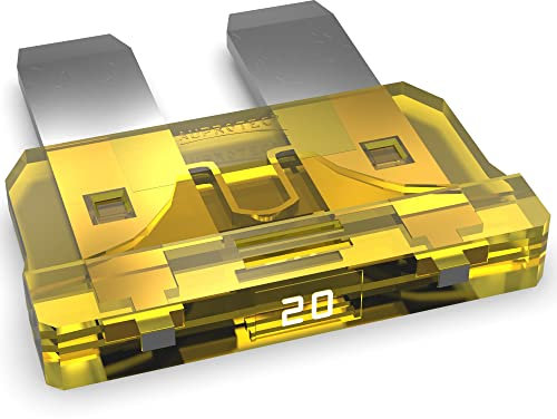 AUPROTEC Standard ATO Flachstecksicherung 1A - 40A Stecksicherung Schmelzsicherung Auswahl: 20A Ampere gelb, 25 Stück
