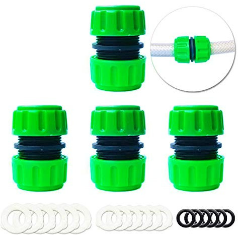 YAAVAAW 4 Pack Hose Repair Connector Extender,Quick Fix Extend Connector for Join 1/2 inch Garden Hose Pipe Quick Repair Connection