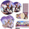 Herefun 16 Invités Vaisselle Anniversaire, Fête Vaisselle, Fournitures de Fête d'anniversaire, Party Vaisselle, Gaming Party Supplies, Kit de fête d'anniversaire de 69 PCS pour Fiançailles, Mariage