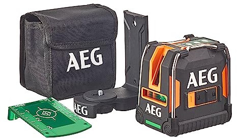 AEG Laser Vert 360° CLG330 – 3 Lignes, Visibilité 30 m, Précision ±0,3 mm/m – 3 piles AA, Niveau Automatique, Support Magnétique – Idéal Alignement Chantier
