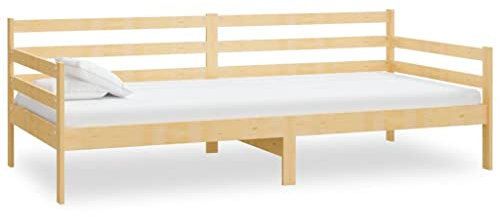 vidaXL Massivholz Kiefer Tagesbett Bettsofa Sofa Bett Einzelbett Sofabett Schlafsofa Bettgestell Gästebett Holzbett Massivholzbett 90x200cm