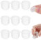 Chunful Salt and Pepper Shaker Stoppers Plastic Salt Shaker Plug Replacement Clear Replacement Stopper Salt and Pepper Shakers Plugs Round Plastic End Cap for Pots Bottles Pipes (10, 1/2 Inch)