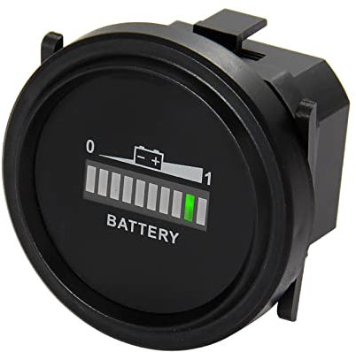 Yooreal 12/24V 36V 48/72V Indicatore Della Capacità Della Batteria Al Piombo (Non Incluso Trojan), Indicatore Del Livello Della Batteria Per Carrello Elevatore Elettrico Per Auto Da Golf Club Car RV