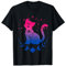 Bisexuelle Astrologie-Katze, Farben der Bi-Pride-Flagge T-Shirt