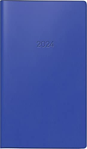 BRUNNEN Wochenkalender Modell 756 2024 2 Seiten = 1 Woche Blattgröße 8,7 x 15,3 cm dunkelblau