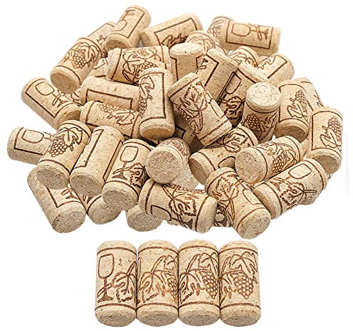 inheming 50 Stück Bastelkorken Naturkork Weinkorken Basteln Korken Flaschenkorken zum Dekorieren, Bastelzubehör für Kinder und Erwachsene DIY - 4.5 x 2 cm