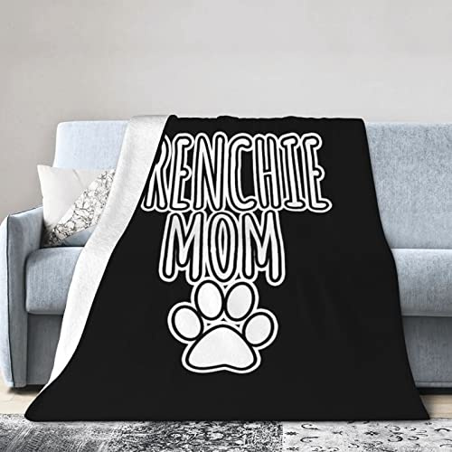934 Jahreszeit Decke Frenchie-Mama Fleecedecke Gemütlich Kinder Kuscheldecke Superweich Tv-Decke Für Bett, Sofa, Zelten 76x102cm