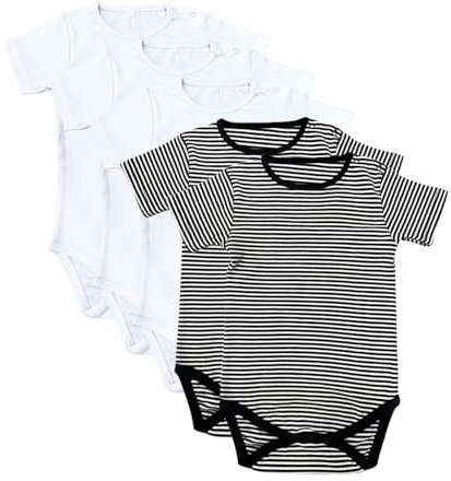 NIYS Unisex Bodysuits Shortsleeved Comfortable Soft 100% Cotton Vests for 0 to 24 Months Baby Boys and Girls (Colour 6, 0-3M)