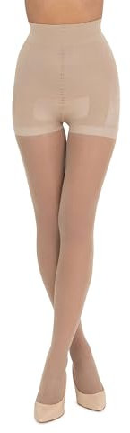 LORES Kompressionsstrumpfhose mit hoher Taille, Push-Up-Effekt, natur, L-XL