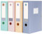 komstuon 4 Stück Archivbox A4, Aktenordner A4 75 mm Tief, 4-Farbige Faltbare Dokumentenaufbewahrungsbox für Büro, Zuhause und Schule(Helle Farbe)