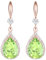 Linawe Lime Green Earrings for Women Trendy, Rose Gold Peridot Imitation Diamond Rhinestone Teardrop Drop Dangle Earrings Dangling, Wedding Cubic Zirconia Crystal Birthstone Jewellery