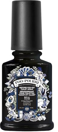 Pourri Bathroom Air Freshener Spray - Before-You-Go Poo-Pourri Toilet Spray - Royal Flush Bathroom Deodorizer - Traps Odors Under the Water's Surface - Plant-Based Essential Oil Spray (59 ml)
