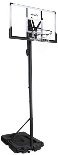 Virtufit Verstellbare basketballanlage - Mobile Basketballanlage mit Rollen & Stander (Pro 145 x 305 cm)