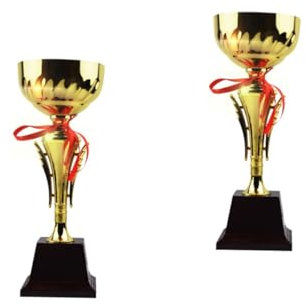 SWAYVES 2 Pezzi Gioco Trofeo Vincitore Trofeo in Metallo Coppa Trofeo Divertente Trofeo Di Basket