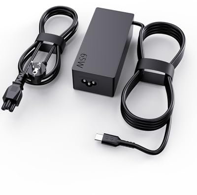 65W USB C Laptop Ladegerät für HP Spectre x360, Envy, Chromebook, Elitebook x360, Pavilion, Elite x2 Reise Netzkabel Typ C 20V 3,25A AC Adapter Netzteil