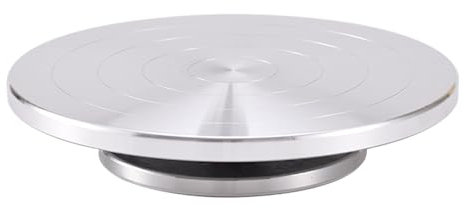 Ysislybin Ruota per Ceramica, Giradischi in Alluminio da 25cm Giradischi in Argilla Artigianale Strumenti in Argilla Fai-da-Te Piatto Girevole in Ceramica per Torta A Doppia Faccia