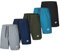 Bsrpolry Lot de 5 shorts de course à pied pour homme à séchage rapide pour jogging, shorts de sport pour homme avec poches et taille élastique, Noir, bleu, vert, bleu marine, gris clair, 3XL