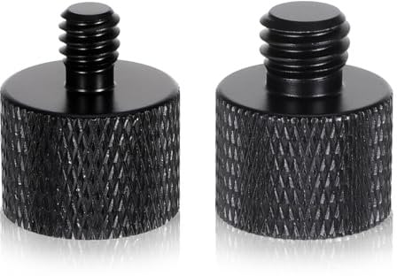 Xthrotsenk 2pcs 1/4 to 3/8 & 3/8 to 1/4 Camera Tripod Adapter Tripod Screw Adapter 1/4 Male to 3/8 Female and 3/8 Male to 1/4 Female Adapter Set for Camera Monitor Tripod Microphone Mic Stand Mount