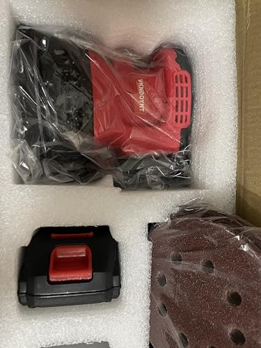 Cordless Random Orbital Sander, 12000RPM Electric Orbital Sander 3 Various Speeds, Palm Sander w/20 Pcs Sandpapers for Woodworking, Sanding