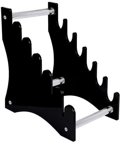 Funabridge 6-Tier Knife Display Stand - Acrylic Detachable Rack For Pocket Knife, Collectible Storage, Lightweight Design