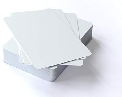 TS Spielkarten Blanko Karten 54 Stück – DIY 59x91 mm – Unbedruckt & beschreibbar – für eigene Kartenspiele, Lernkarten, Memory, Flashcards etc. (310g Karton)