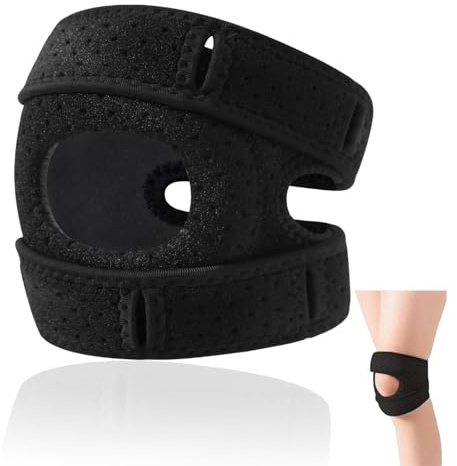 CHAOTEMAI Ortho Rodilleras Menisco y Ligamento Ajustable Rodillera Rotuliana Antideslizante Cinta Rotuliana Transpirable Knee Support para Mujeres Hombres Fitness Deportes Correr Saltar