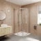 800 x 800mm Quadrant Shower Enclosure Frameless Walk in 8mm Glass Premium Tray with Waste