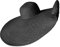 GOWEGB Grand chapeau de plage pour femme avec protection solaire - Chapeau de paille à large bord - Chapeau de paille surdimensionné (A-noir), a-noir, taille unique