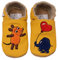 HOBEA-Germany Krabbelschuhe Unisex, Die Maus, Lederschuhe (Maus mit Elefant Herz gelb, 26/27)