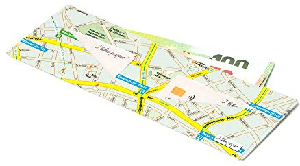 I LIKE PAPER – Lost IN Berlin - Classic – Pappwallet/Portemonnaie/Geldbörse aus Tyvek® - ohne Reißverschluss - mit Geldscheinfach und 2 Kreditkartenfächern - reissfest - wasserabweisend