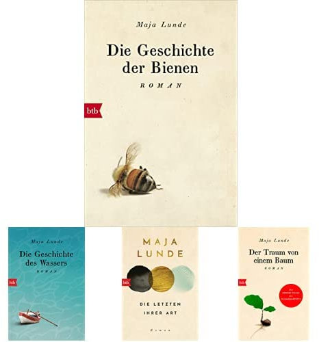 Maja Lunde-Set: Die Geschichte der Bienen + Die Geschichte des Wassers + Die Letzten ihrer Art + Der Traum von einem Baum (Klima Quartett, Band 1-4)