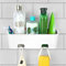S.B.Weston Shower Caddy - Rust Proof, No-Drilling, No Suction Cups - Easy to Remove Wall Mounted Bathroom Organiser Storage Shelf (White - Single)