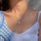 Atentuyi Cz Colgante De Corazón Collar De Plata De Diamantes De Imitación Collar De Corazón De Cristal Gargantilla De Corazón De Amor Collar Collar Simple Para Las Mujeres Y Las Niñas Adolescentes