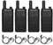 Retevis B63H Walkie-Talkie, RT622P 2.0, PMR Ricetrasmittenti Professionali, 103 g Leggero, Schermo Digitale, USB C, VOX, Walkie Talkie per Ristoranti, Scuola, Vendita al Dettaglio (4 Pezzi, Nero)