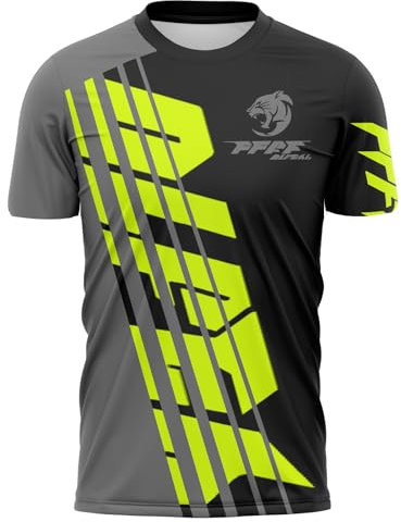 MTB Trikot,Herren Radtrikot Fahrradtrikot Kurze, Motocross | MX MTB Mountainbike,Shirt Downhill Fahrrad Jersey Schnelltrocknend (Grau,M)