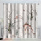 MEVASA Gardinen Fuchs Kaninchen Verdunklungsvorhänge Wohnzimmer Schlafzimmer Kinderzimmer Mädchen Jungen 3D Polyester Cartoon-Wald Vorhänge Ösen 150 x 166 BxH