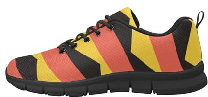 IFCXA Herren-Laufschuhe mit Deutschland-Flagge, leicht, atmungsaktiv, modischer Sneaker, mehrfarbig, 38 EU