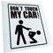 Kiwistar - Autoaufkleber - Schwarz - 12x10cm Dont touch my Car Aufkleber für Auto, Laptop, Fahrrad, LKW, Motorrad mehrfarbig JDM Decal Racing