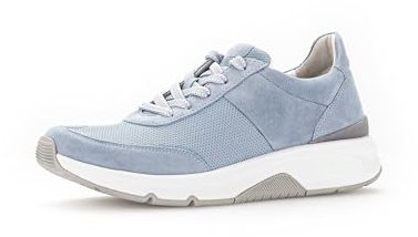 Gabor Damen Low-Top Sneaker, Frauen Halbschuhe,schnürer,Business,Freizeit,straßenschuhe,Strassenschuhe,Sportschuhe,Azur,40 EU / 6.5 UK