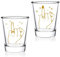 MyGiftHub Gold Ring Finger 2 oz Wedding Shot Glasses Bridal Showe Engagement Gifts For Bride Bride-Ring Finger Glasses For Newlywed