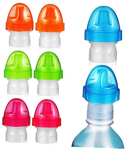 BEBEMOKO 8stücke Babyflaschenhülle Aus Silikon Getränkeflaschenverschluss Babyflaschendeckel Für Wasserflasche Kleinkinder-flaschenverschluss Trinkflaschenadapter Mit Farbigem Design
