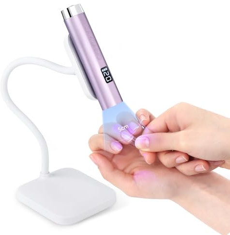 SAVILAND SSPro X Handheld U V Nail Lamp with Smart Sensor: 8s Flash Cure U V Light for Gel Nails 360° Adjustable Magnetic Stand LED Nail Lamp 2 Timer Nail Light 2-Hour Continuous Use Home