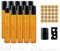 YHTCC 10 PCS Roller Ball Bottles for Essential Oils, Glass Roller Ball Bottle 10 ml, Amber Glass Bottle with Roller Balls, Equipped Openers, Stickers, Droppers, for Essential Oil, Perfume and Massage