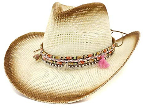 Barett Herren Cap Outback Cowboyhut Cowboy Damen Baseballmützen Baseball Cap Blau Buchstabe (Coffee, One Size)