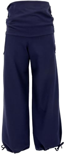 Weite Yogahose mit geradem Bein aus Baumwolle, Damen, bequem, schwarz | Bequeme Hose, hohe Taille, flexibel, perfekt für Yoga, mit Taschen, wandelbar in Pluderhose.