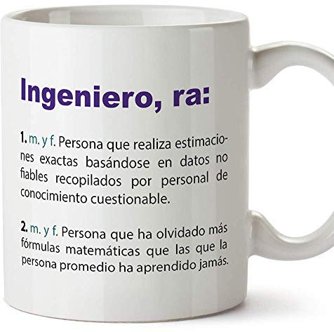 MUGFFINS Tazas Desayuno Originales de Profesiones para Regalar a Trabajadores Tazas de Cerámica para Ingenieros - Tazas con Frases y Mensajes alegres y Divertidos